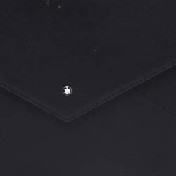 Pre Owned Montblanc Black Leather Augmented Paper & StarWalker Ballpoint Pen 