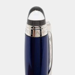Pre Owned Monblanc StarWalker Midnight Blue Resin Silver Tone Metal Rollerball Pen