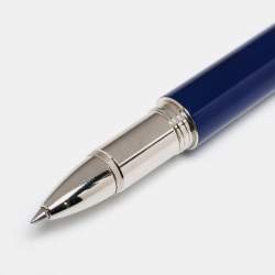 Pre Owned Monblanc StarWalker Midnight Blue Resin Silver Tone Metal Rollerball Pen