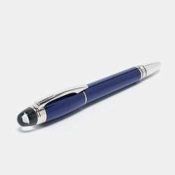 Pre Owned Monblanc StarWalker Midnight Blue Resin Silver Tone Metal Rollerball Pen