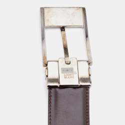 Mont Blanc Black Leather Reversible Buckle Belt 100CM