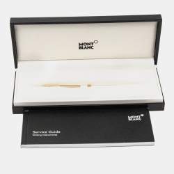 Pre Owned Montblanc PIX White Resin Gold Tone Ballpoint Pen