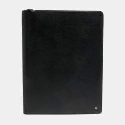 Pre Owned Montblanc Black Leather Notepad Holder