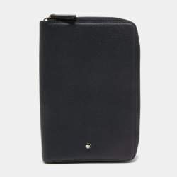 Montblanc Black Leather Zip Around Agenda Organizer