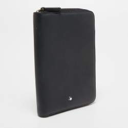 Montblanc Black Leather Zip Around Agenda Organizer