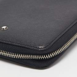Montblanc Black Leather Zip Around Agenda Organizer