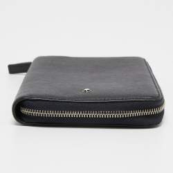 Montblanc Black Leather Zip Around Agenda Organizer