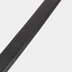 Montblanc Black Leather Cut to Size Buckle Belt 