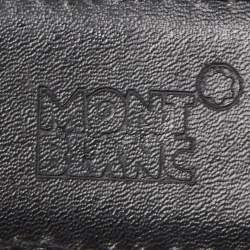 Montblanc Black Leather Cut to Size Buckle Belt 