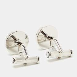Montblanc Silver Tone Resin Round Cufflinks