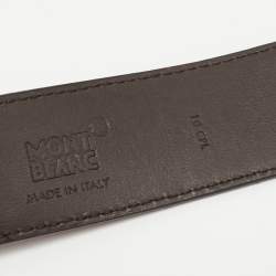 Montblanc Ombre Burgundy Suede Square Buckle Cut To Size Belt