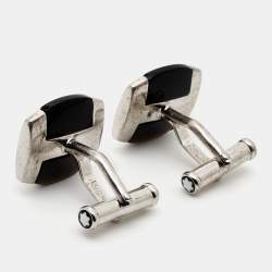 Pre Owned Montblanc Glass Sterling Silver Cufflinks