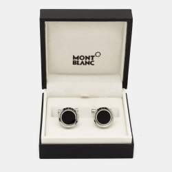 Montblanc Onyx Rotating Stainless Steel Cufflinks