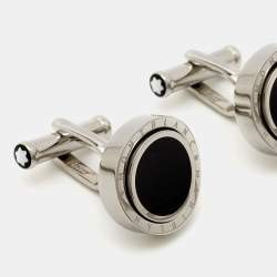 Montblanc Onyx Rotating Stainless Steel Cufflinks