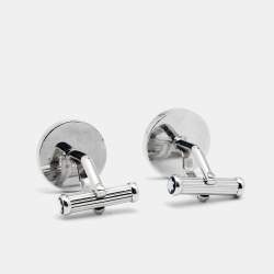 Montblanc Onyx Silver Tone Cufflinks