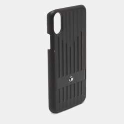 Montblanc Black Sartorial Hard Shell Leather Phone Case IPhone X