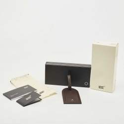 Montblanc Brown Leather Luggage Name Tag