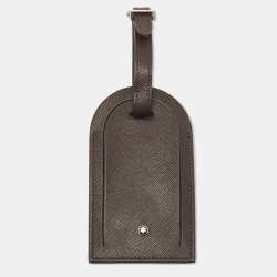 Montblanc Brown Leather Luggage Name Tag