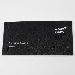 Pre Owned Montblanc Black/Brown Leather Horseshoe Buckle Cut to Size Reversible Belt