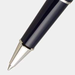 Montblanc Meisterstuck Blue Lacquer Silver Tone Ballpoint Pen 
