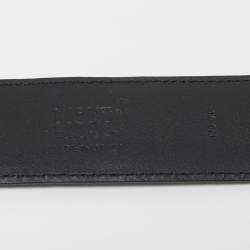 Montblanc Black Suede Cut to Size Horseshoe Buckle Belt