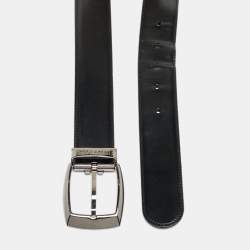 Montblanc Black/Brown Leather Cut to Size Reversible Belt