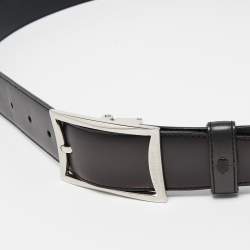 Montblanc Grey Ombre Leather Cut to Size Buckle Belt