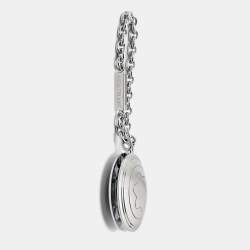 Montblanc Engraved Emblem Silver Tone Round Key Holder / Key Chain