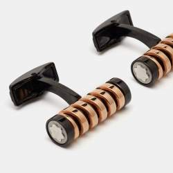Montblanc Spiral Stainless Steel Two Tone Cufflinks