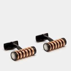 Montblanc Spiral Stainless Steel Two Tone Cufflinks
