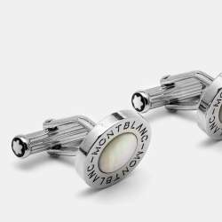 Montblanc Meisterstück Mother of Pearl Silver Tone Cufflinks
