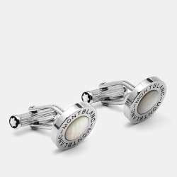 Montblanc Meisterstück Mother of Pearl Silver Tone Cufflinks
