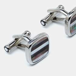 Montblanc Mother of Pearl Stainless Steel Cufflinks