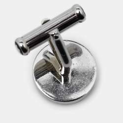 Montblanc Meisterstück Silver Tone Composite Inlay Cufflinks