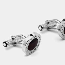 Montblanc Meisterstück Silver Tone Composite Inlay Cufflinks