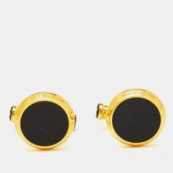 Montblanc Meisterstuck Onyx Gold Tone Cufflinks
