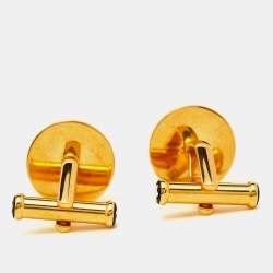 Montblanc Meisterstuck Onyx Gold Tone Cufflinks