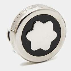 Montblanc  Star Onyx Silver Tone  Cufflinks