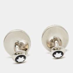 Montblanc  Star Onyx Silver Tone  Cufflinks