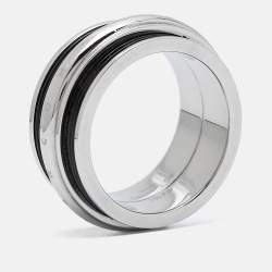 Montblanc Men's Contemporary Collection Black PVD Steel Sliding Ring Size 64