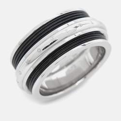 Montblanc Men's Contemporary Collection Black PVD Steel Sliding Ring Size 64