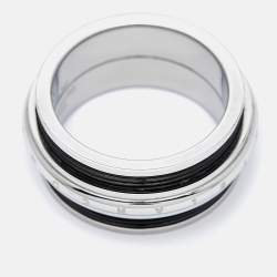 Montblanc Men's Contemporary Collection Black PVD Steel Sliding Ring Size 64