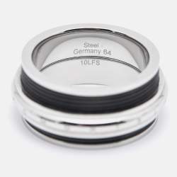 Montblanc Men's Contemporary Collection Black PVD Steel Sliding Ring Size 64