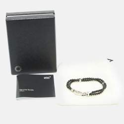 Montblanc Onyx Beads Steel Wrap Me Bracelet