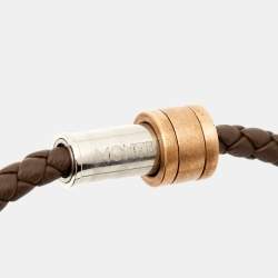 Montblanc 1858 Geosphere Brown Leather Bracelet
