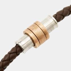 Montblanc 1858 Geosphere Brown Leather Bracelet