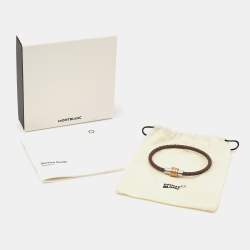 Montblanc 1858 Geosphere Brown Leather Bracelet