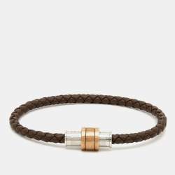 Montblanc 1858 Geosphere Brown Leather Bracelet