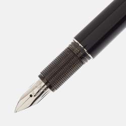 Montblanc Black Resin Silver Tone Pens Set of 2 Pens