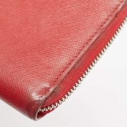 Montblanc Red Leather Meisterstuck Zip Around Wallet